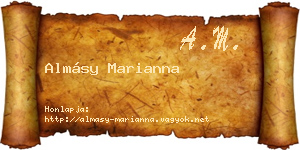 Almásy Marianna névjegykártya
